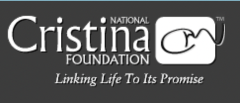 The National Cristina Foundation logo on a plain grey background.